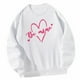 thumbnail image 2 of Hombres Mujeres Cuello Redondo Sudadera Casual Y2K Cuello Redondo para Mujer Otoño Vacaciones Blanco Yuyangstore Sudaderas con cuello redondo, 2 of 8