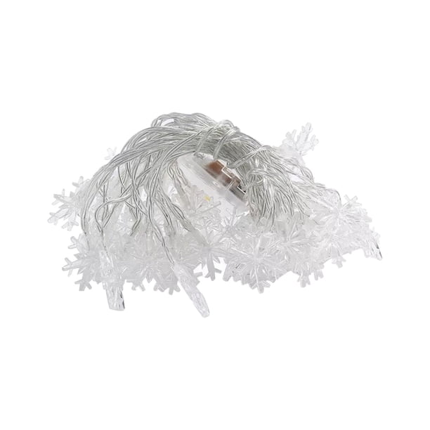 Luces navideñas de copos de nieve, decoración navideña para patio, habitación, Año Nuevo, boda Estilo A