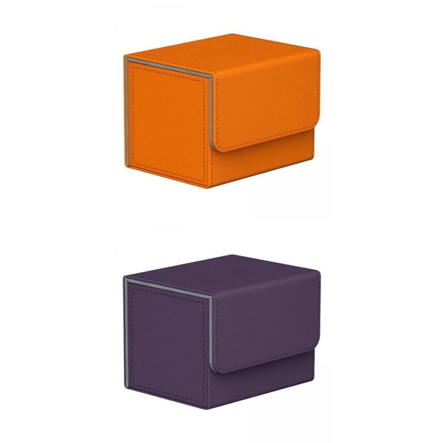 2pcs Durable Trading Card Deck Box Storage for Tcg Hobbies PU Protector kusrkot Estuche de baraja de cartas coleccionables