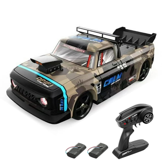 Zootealy High-Speed Drift RC Car 1:12 Scale 30KM/H Remote Control Vehicle Yellow and Grey with LED Lights, Dual Battery Version - Fun Toy for Boys and Girls