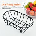 thumbnail image 4 of Oval Iron Fried Food Basket Fruit Basket Metal Wire Basket Food Container for Home Kitchen Store, 4 of 8