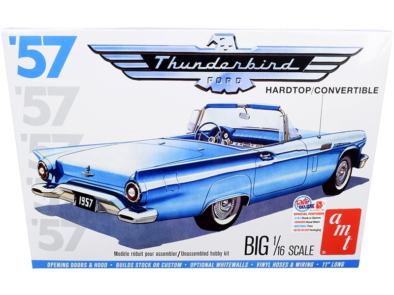 Vintage AMT 57 Ford Thunderbird Convertible 1/16 Scale Model Kit 4801 1979 for sale online 