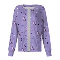 thumbnail image 3 of Chaqueta de uniforme de enfermera de spa con puntadas de primavera y otoño, con estampado de dinosaurio bonito, chaqueta de manga larga para mujer, uniforme de enfermera para clínica, 3 of 5