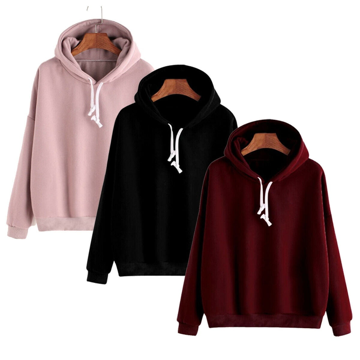 Women Hoodie Sweater Hip hop Skateboard Sweatshirts Pullover Coat Plain Walmart
