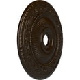 thumbnail image 3 of Ekena Millwork 24 1/4"OD x 3 7/8"ID x 2"P Logan Ceiling Medallion (Fits Canopies up to 6 1/8"), Hand-Painted Bronze, 3 of 7
