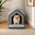 thumbnail image 5 of PAWZ Road Dog Cave Bed, Soft Pet Cave with Removable Cushion, Cozy Pet House for Small Dogs & Cats, Gray, 5 of 12