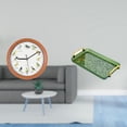 thumbnail image 2 of Reloj de pared,Reloj de pared con pájaro cantor Relojes de pared con pájaros,Relojes de pájaros con sonido Reloj decorativo que canta,Bandeja para servir,Bandeja de cocina rectangular con asa, 2 of 8