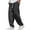 T5-Black, variant on Havenx Waffle Pants for Men Straight Wide Leg Open Bottom Pants Elastic Waist Solid Color Track Pants with Pockets Drawstring Heavyweight Comfy Lounge Loose Fit Clothes,Black L