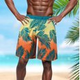thumbnail image 2 of JAJAHO Mens Hawaiian Summer Shorts Tropical Print Casual Drawstring Beach Surf Quick Drying Shorts Comfy Bottoms, 2 of 9