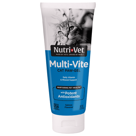 UPC: 0669125998540 | Nutri-Vet Multi-Vite Multivitamin Paw Gel for Cats | Daily Vitamin and Mineral Support | 3 Ounce Tube