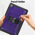 thumbnail image 6 of ELEHOLD Case for Samsung Galaxy Tab A9 plus 11.0(2023)/X210/X215/X216,Soft TPU Rugged Durable Case with 360° Rotating Hand Strap & Foldable Hidden Stand & Pencil Holder,Purple, 6 of 12