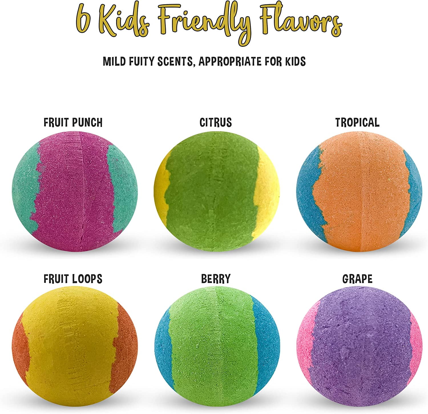 Bath Bombs for Kids with Superhero Toys Inside - Mineral Me Organic Bath Fizzies with Fruit Scent