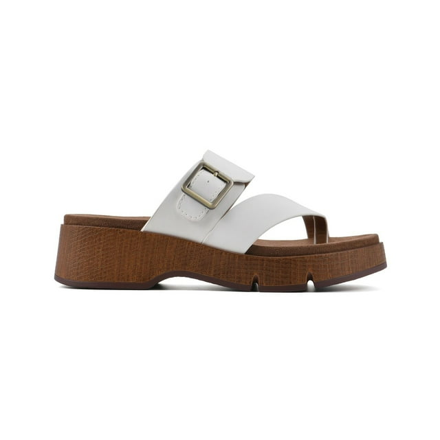 White Mountain Sandale pour Femmes avec Semelles Restes
