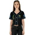 thumbnail image 4 of Lotusprinthandmade Personalized Guatemala Flag Crop Top Baseball Jersey for Women XS-XL Multicolor, 4 of 7