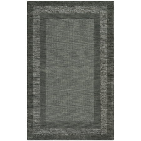 SAFAVIEH Impressions Bristol Geometric Bordered Wool Area Rug  Charcoal/Blue  4  x 6 Impressions Rug Collection. High/Low Pile Area Rugs. The Impressions Collection features finely crafted  high-low pile area rugs. Each is made with a plush  luxurious New Zealand wool pile for brilliant  color on color tones and high-touch texture. Impressions area rugs radiate modern character that will enliven the decor of any room of your home. Available in a wide selection of colors  designs and sizes  including hallways runner or foyer rugs.