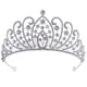 thumbnail image 1 of KAKOWELY Corona de novia para boda, corona de novia con diamantes de imitación, tiara para fiesta de cumpleaños, accesorio para el cabello de boda, 1 of 4