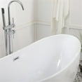 thumbnail image 3 of Pemberly Row 62" Oval Plastic Soaking Bathtub in Glossy White, 3 of 14