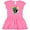 Raspberry with Polka Dots, variant on Inktastic I'm 3 Dinosaur Girls Toddler Dress