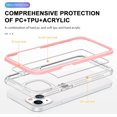 thumbnail image 6 of Case for iPhone 14 Plus 5G,Slim Thin Soft TPU Bumper & Hard PC Transparent Back Shockproof Scratch Resistant Protective Phone Case for iPhone 14 Plus 5G 2022 6.7 inch (Pink), 6 of 8