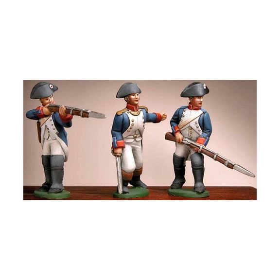 Prince August French Officer, Infantry Firing, & Infantry Advancing Moulds New