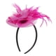thumbnail image 1 of Tocado de plumas para dama, velo de flores, sombrero, diadema, disfraces de fiesta de boda Rosa roja, 1 of 9