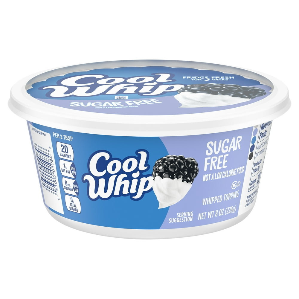 Cool Whip Sugar Free Whipped Topping, 8 oz Tub - Walmart.com - Walmart.com