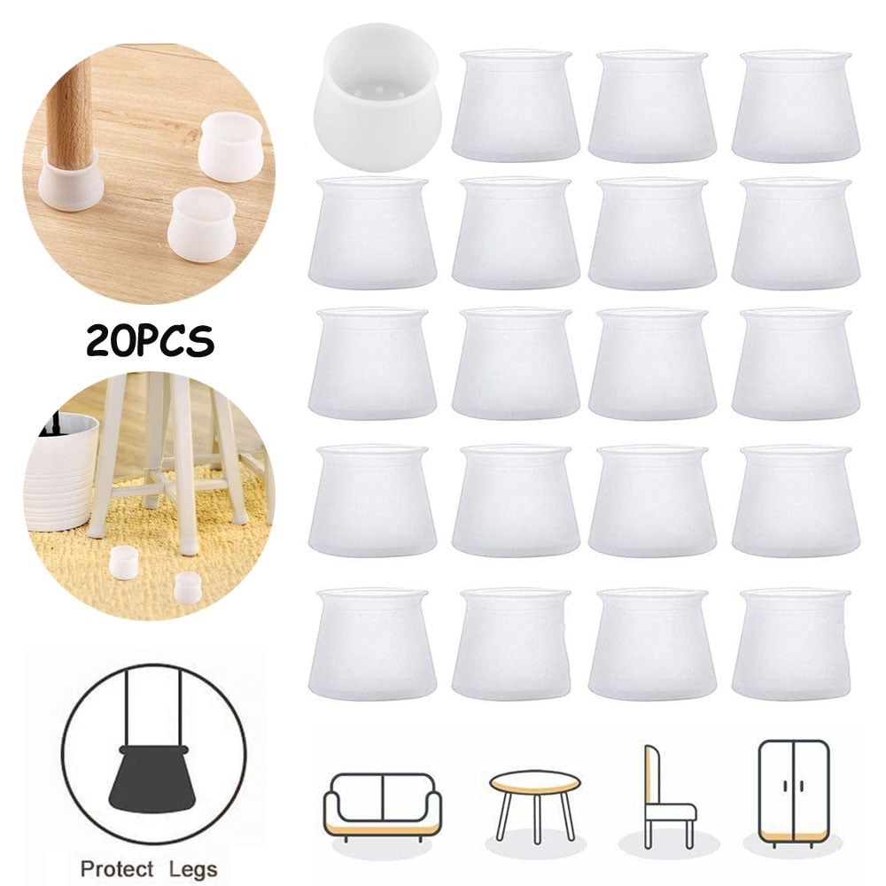 Chair Leg Caps Silicone Floor Protector Round Furniture Table Feet Cover Anti-Slip Bottom Chair Pads 32PCS Furniture Silicon Protection Cover Prevents Scratches and Noise Without Leaving Marks