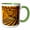 Green/White, variant on 3drose, Usa, Georgia, Tybee Island. Tybee Pier with Shadows at Sunrise., 11oz Two-tone Red Mug