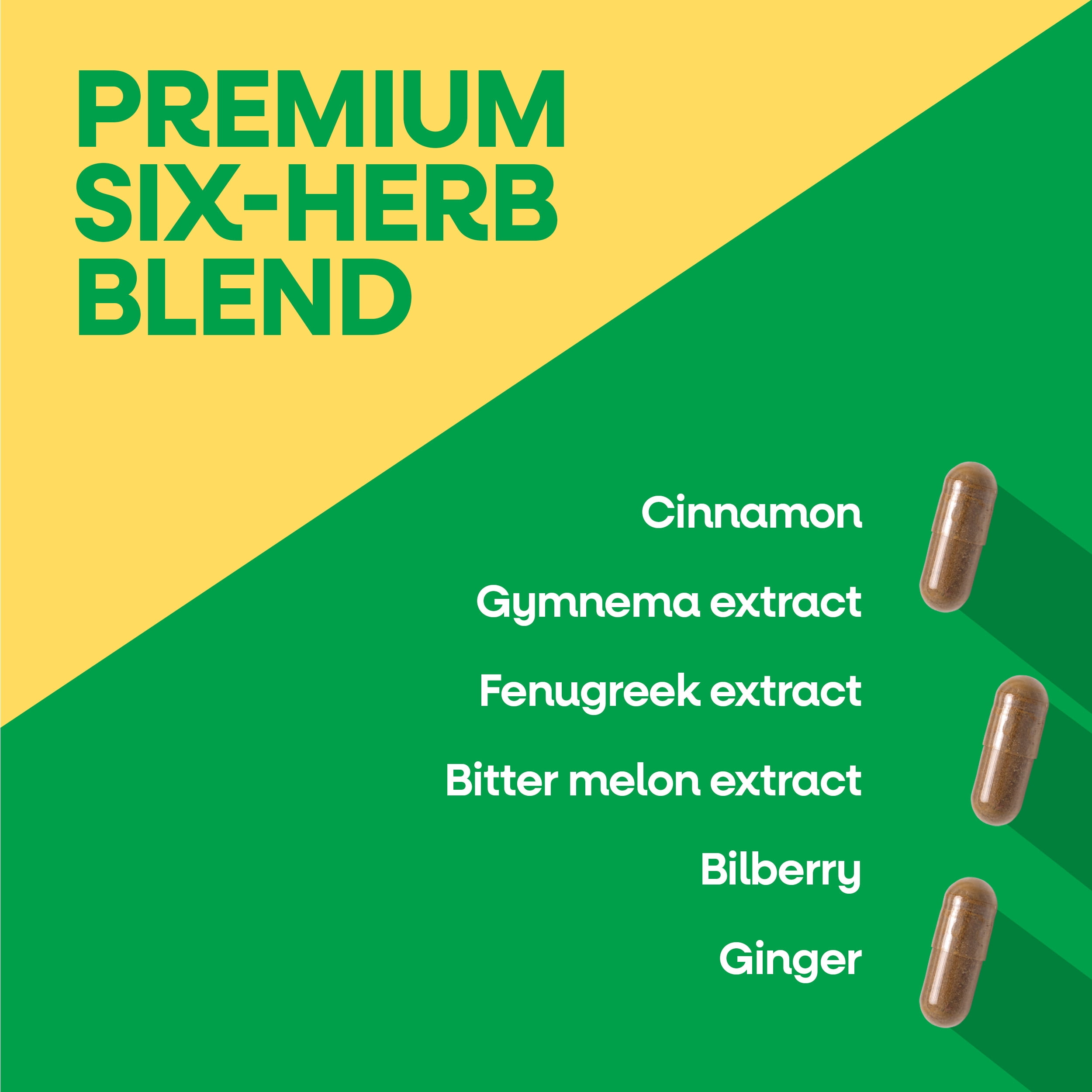 Alive! Blood Sugar Manager Capsules, 6 Herb Blend, with Cinnamon, Unisex, 90 Count