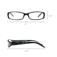 thumbnail image 6 of M Readers Eva Black +1.25 Reading Glasses with Case, 6 of 6