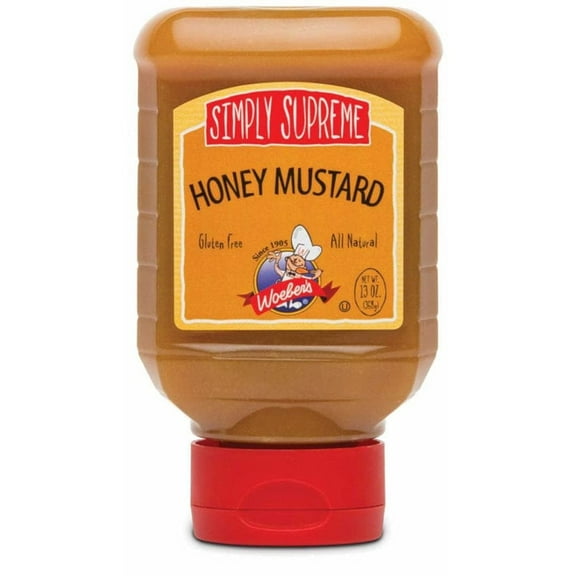 Pack of 6, Woeber Simply Supreme Honey Mustard, 13 oz