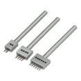 thumbnail image 1 of Leather Perforated Tool, 3Pcs Leather Perforated Tool, 4, 5, 6mm, 2/4/6 Prong Row Hole Punch,  Lacing Stitching Chisel Set DIY, Punching, 1 of 8