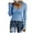 Sky Blue, variant on Brilliant Two Piece Outfits Women Fall Womens Fall Clothing Sets Women's Casual Solid Color Buttons Long Sleeve V-Neck Loose Shirt Blouse Top Beige XL