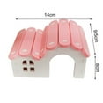 thumbnail image 4 of Visland Dwarf Hamsters House DIY Wooden Gerbil Hideout Mouse Sugar Glider Huts Syrian Hamster Cage Accessories Climbing Toys Small Animal Hideaway, 4 of 6