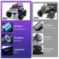 thumbnail image 5 of Chevrolet Cheyenne 24 Volt Ride on Toys with Remote, Ride on Truck for Big Kids 3-8 Years, Wisairt Power Car Wheels with 2 Seater, Blue-Purple, 5 of 11