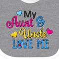 thumbnail image 4 of Inktastic My Aunt and Uncle Love Me with Hearts Boys or Girls Baby Bib, 4 of 4