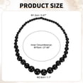 thumbnail image 2 of Collar de Perlas Gruesas Uxcell, Collar de Perlas de Madera Redondas, Collar de Perlas Grandes para Mujeres y Hombres, Joyería Hecha a Mano, Accesorios de Moda, Negro, 2 of 6