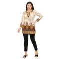 thumbnail image 2 of Maple Clothing Indian Short Tunics Kurti Top Blouse Women's India Apparel (Off White, 3XL), 2 of 6