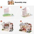 thumbnail image 3 of Mini casas de bricolaje, Kits de construcción en miniatura, cafetería, casa de muñecas con muebles, juguete para niñas, regalo de cumpleaños, 3 of 4