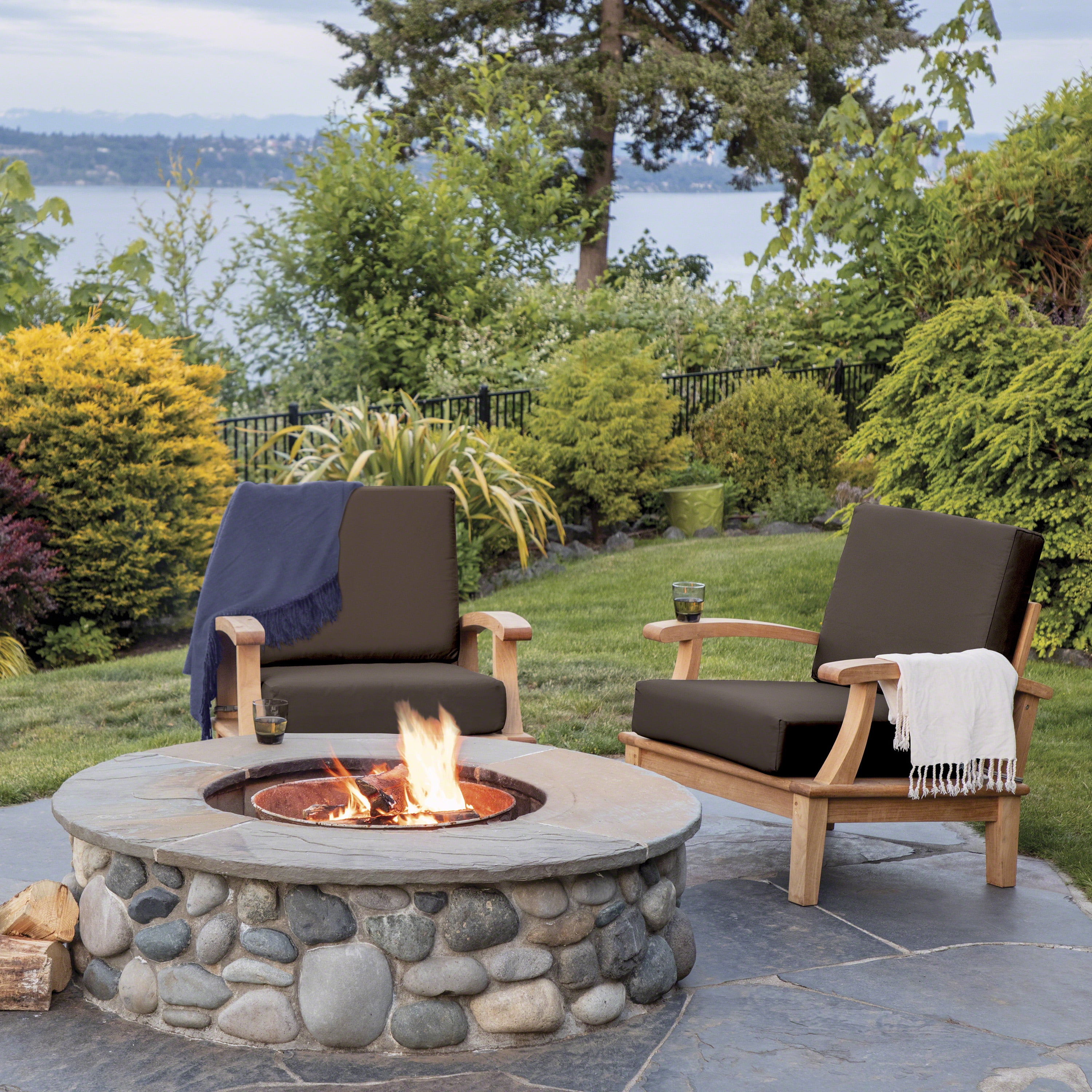 Classic Accessories Ravenna Water-Resistant Patio Lounge Chair/Loveseat Back Cushion, 21 x 20 x 4 Inch, Espresso
