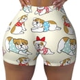 thumbnail image 2 of Uemuo Cute Bull Dog Pattern Women Workout Impact Shorts Scrunch Butt Lifting Gym Shorts Seamless Booty Biker Shorts-X-Large, 2 of 8