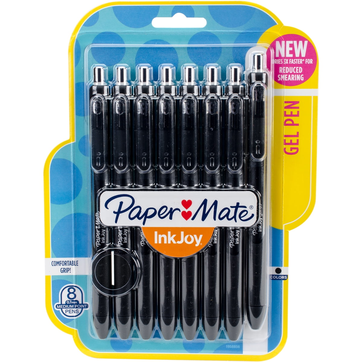 Paper Mate® InkJoy® Gel Pens, Medium Point, Black, 8 Pack