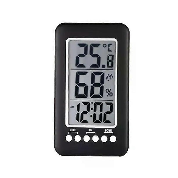 1pc Multi-Functional Electronic Clock with Temperature and Humidity Display, Chronograph, Photo Frame Shape, Time Alarm, Battery Not Included
