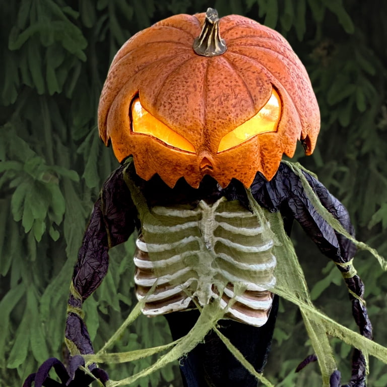 Halloweenご本人ピック Haunted Hill Farm 9ft Pumpkin Sentinel Animatronic, Halloween