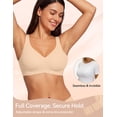 thumbnail image 3 of LUCKMEEY Plus Size Women Deep V Plunge Jelly Support Wirefree Seamless Convertible Bra, 3 of 7