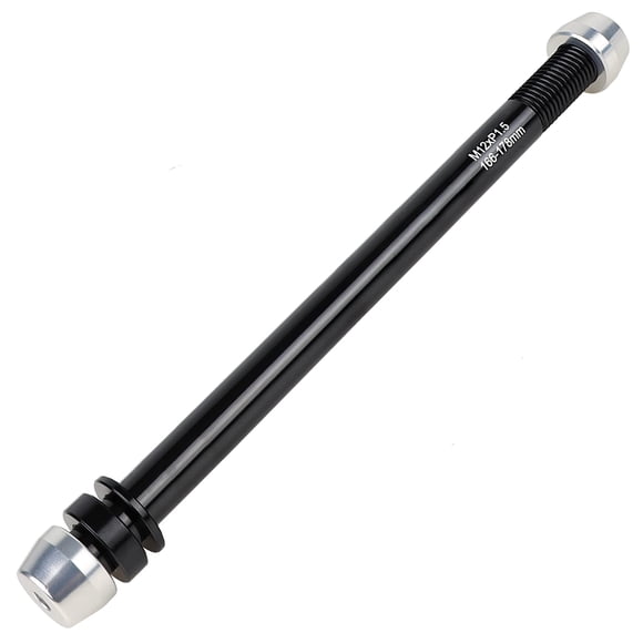 CyclingDeal Trainer Thru Essieu - Vélo Vélo 12mm Roue Arrière Brochette pour l'Intérieur - Longueur 166mm à 178mm Boost - Pas de Fil: M12 x P1.5 - Entretoises 2.5mm/6mm Inclus