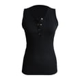 thumbnail image 4 of Lovebay Womens V Neck Henley Tank Tops Low Cut Solid Sexy Summer Sleeveless Button Down Shirts S-3XL, 4 of 6