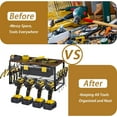 thumbnail image 5 of Garage Power Tool Storage and Organizer, Heavy Duty Wall Mount Drill Holder Rack, 5 of 8