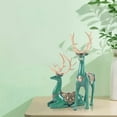 thumbnail image 2 of MONIPA Deer Figurine Home Decor Set of 2, Resin Holiday Deer Tabletop Holiday Figurine Christmas Decorative Gifts for Family Friends and Colleagues(Green), 2 of 9