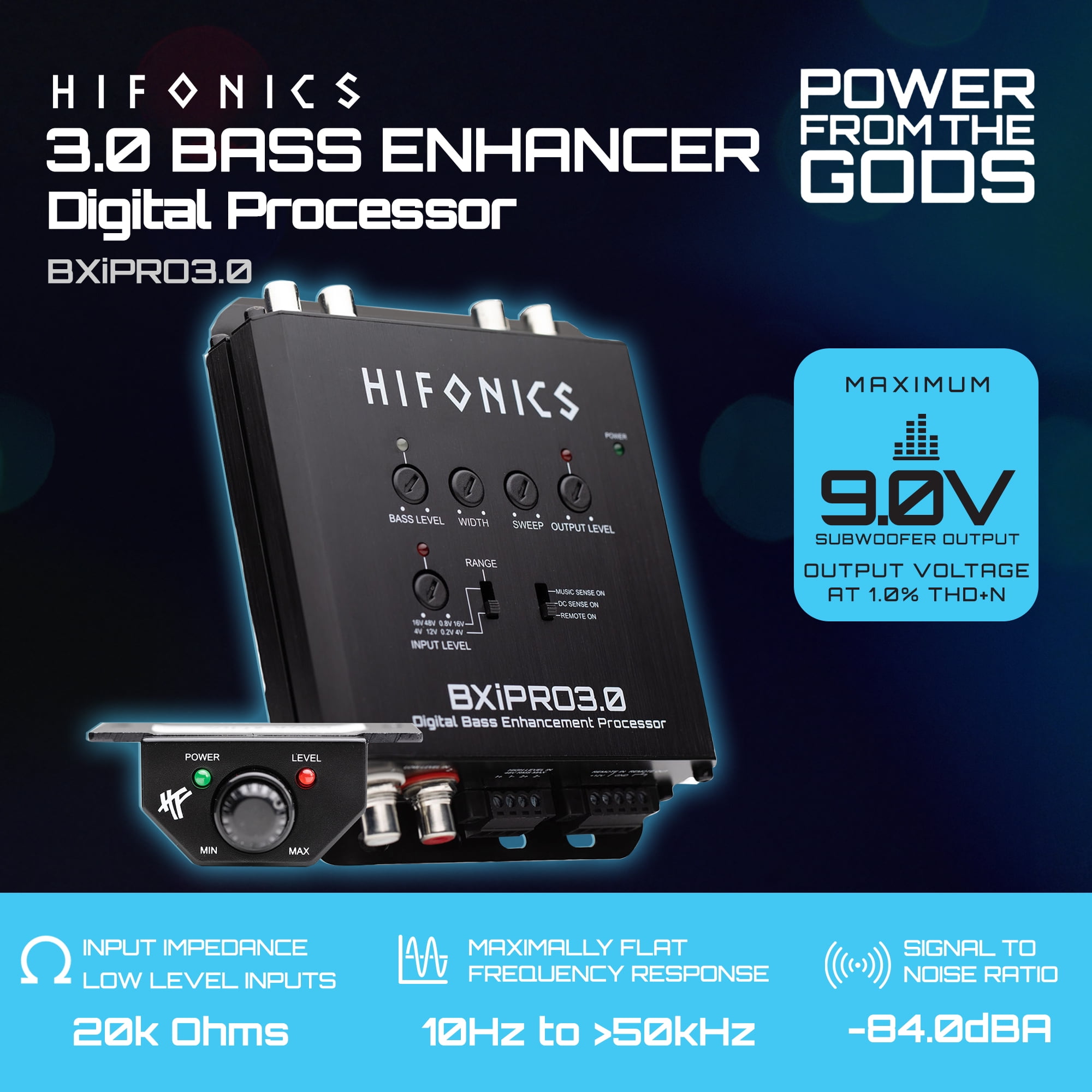 Hifonics BXiPro3.0 Processor (Black) - Digital Bass Enhancement